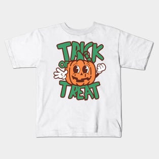 Kids Halloween Costume Pumpkin Trick or Treat Kids T-Shirt